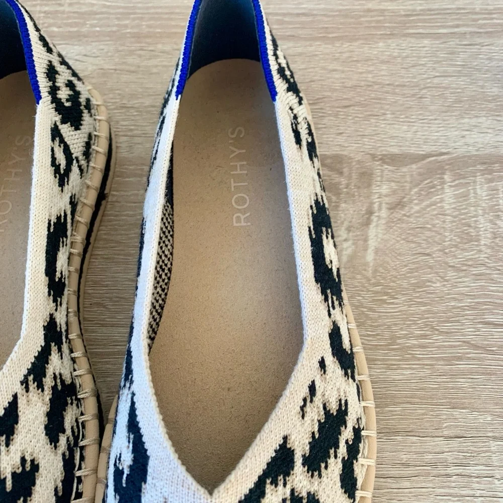 Rothy's Black and White Patterned Sandy Cat Espadrilles - Picture 3 of 7